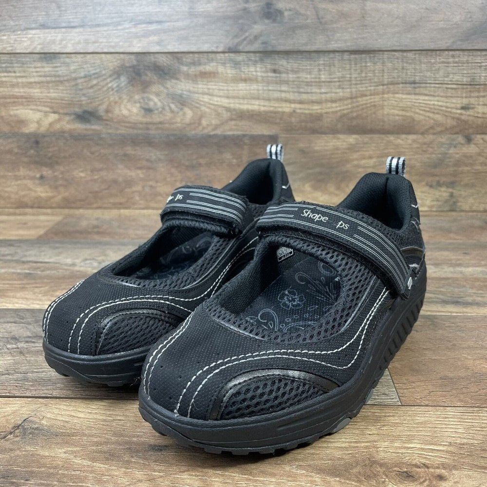 Skechers Mary Jane Strap Shape Ups Toning Shoes 11807 Black Women’s Size 8